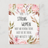 Dit is voor Sterke vrouwelijke Waterverf Roze volk Briefkaart (Voorkant)