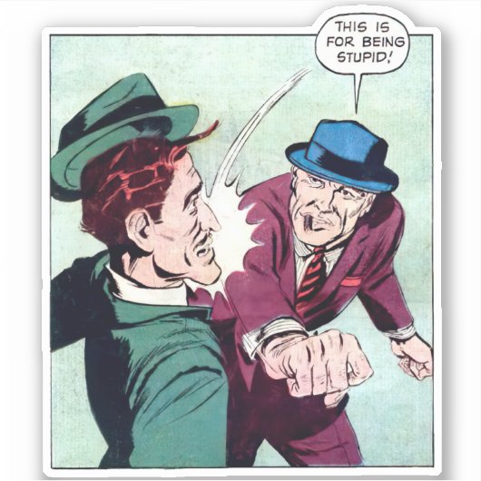 Dit is voor stomme  gangster strips sticker (Voorkant)