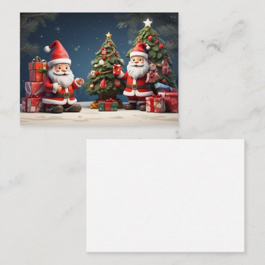 Dit is Vrolijk kerstontwerp en gelukkige vakantie Visitekaartje (Voorkant / Achterkant)