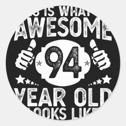 Dit is W een Geweldige 94 lijkt op de 94ste Ronde Sticker (Voorkant)