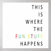 Dit is waar de leuke dingen gebeuren poster (Voorkant)