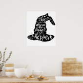 Dit is waar de Magic gebeurt // Fun Halloween Poster (Keuken)