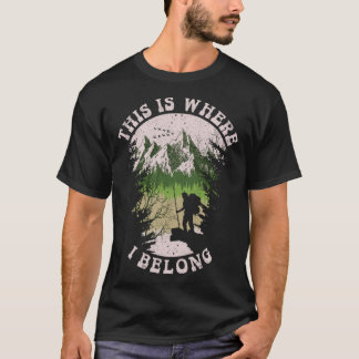  Dit is waar ik hoor wandelen Camping Quot T-shirt
