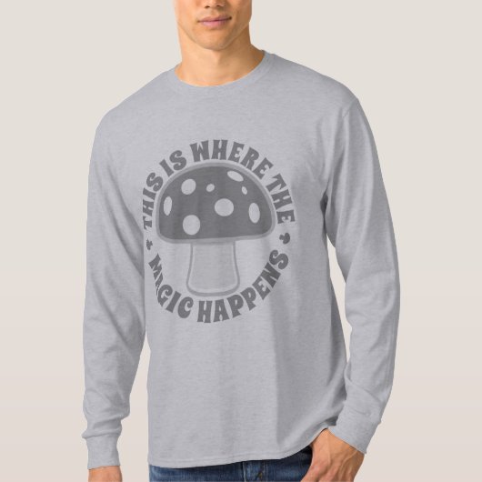 Dit is waar Magisch gebeurt - Psychedelics, Zilver T-shirt (Voorkant)