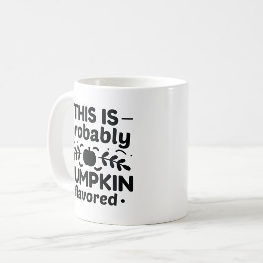 Dit is waarschijnlijk pompoen gearomatiseerd koffiemok (Voorkant links)