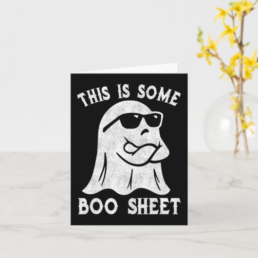 Dit is wat boekenblad Halloween Ghost Fun Gifts M Kaart (Gele Bloem)