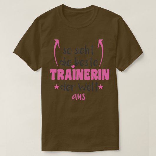 Dit is wat de beste trainer ter wereld 1 ziet t-shirt (Design voorkant)