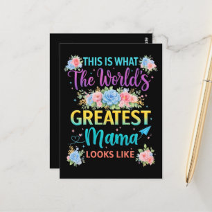 Dit is wat de geweldige mama van de wereld is briefkaart