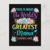 Dit is wat de geweldige mama van de wereld is briefkaart (Voorkant)