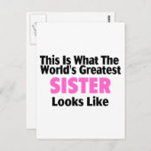 Dit is wat de grootste zuster ter wereld ziet er u briefkaart (Voorkant / Achterkant)