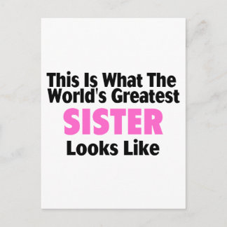 Dit is wat de grootste zuster ter wereld ziet er u briefkaart