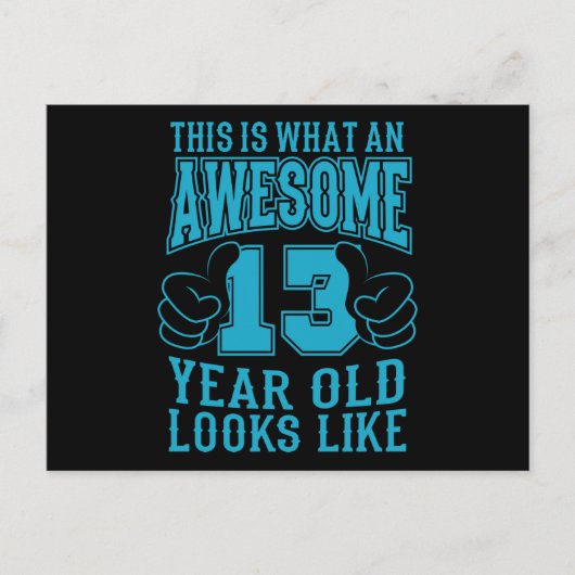DIT IS WAT EEN AWESOME 13 JAAR OUD 13e Verjaardag Briefkaart (Voorkant)