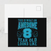 DIT IS WAT EEN AWESOME 8 JAAR OUD kind 8ste Verjaa Briefkaart (Voorkant / Achterkant)