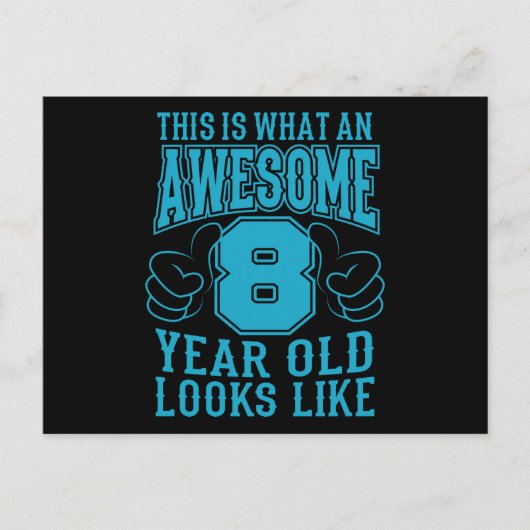 DIT IS WAT EEN AWESOME 8 JAAR OUD kind 8ste Verjaa Briefkaart (Voorkant)