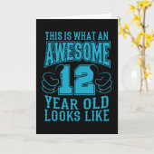 DIT IS WAT EEN GEWELDIGE 12 JAAR OUDE 12e verjaard Kaart (Gele Bloem)