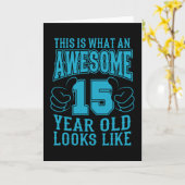 DIT IS WAT EEN GEWELDIGE 15 JAAR OUDE 15e verjaard Kaart (Gele Bloem)