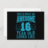 DIT IS WAT EEN GEWELDIGE 16 JAAR OUDE 16e verjaard Briefkaart (Voorkant / Achterkant)