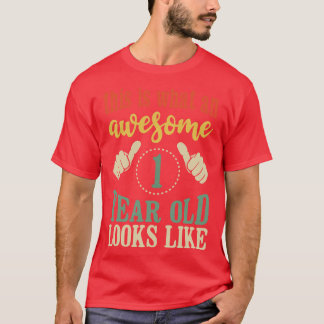 Dit is wat een Geweldige 1 jaar oud verjaardagscad T-shirt