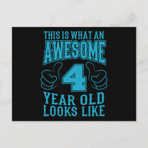 DIT IS WAT EEN GEWELDIGE 4 JAAR OUDE 4e verjaardag Briefkaart
