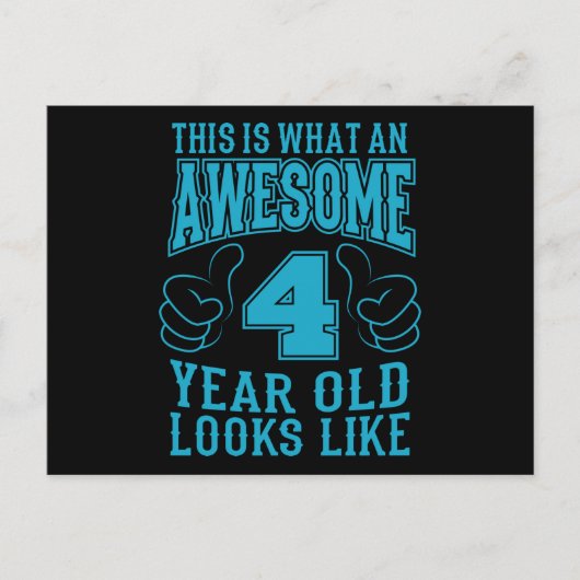 DIT IS WAT EEN GEWELDIGE 4 JAAR OUDE 4e verjaardag Briefkaart (Voorkant)