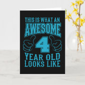 DIT IS WAT EEN GEWELDIGE 4 JAAR OUDE 4e verjaardag Kaart (Gele Bloem)