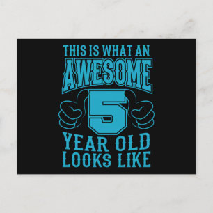 DIT IS WAT EEN GEWELDIGE 5 JAAR OUDE 5e verjaardag Briefkaart