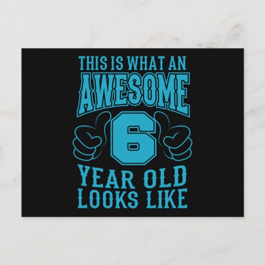 DIT IS WAT EEN GEWELDIGE 6 JAAR OUDE 6e verjaardag Briefkaart (Voorkant)