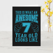 DIT IS WAT EEN GEWELDIGE 7 JAAR OUDE 7e verjaardag Kaart (Gele Bloem)
