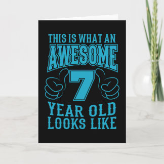 DIT IS WAT EEN GEWELDIGE 7 JAAR OUDE 7e verjaardag Kaart