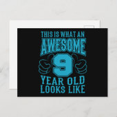 DIT IS WAT EEN GEWELDIGE 9 JAAR OUDE 9e verjaardag Briefkaart (Voorkant / Achterkant)