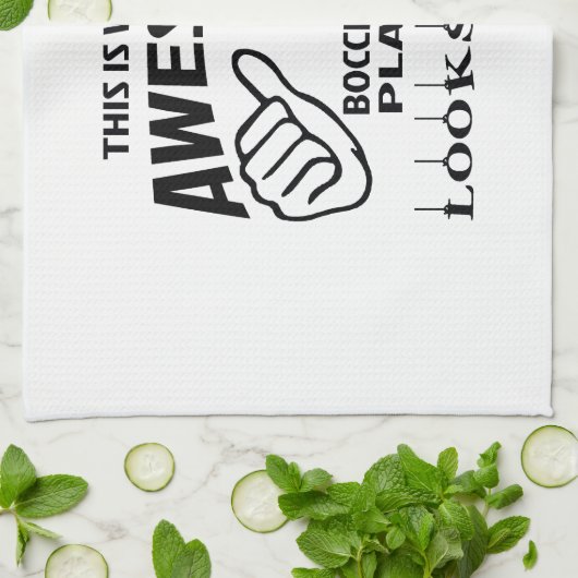 Dit is wat een geweldige Bocce ball speler eruit z Theedoek (Gevouwen)