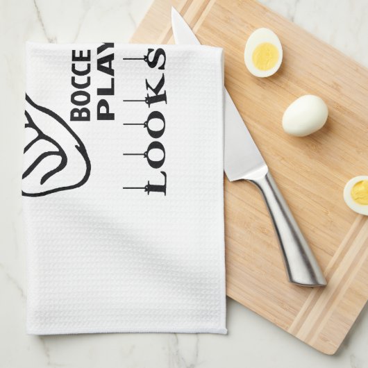 Dit is wat een geweldige Bocce ball speler eruit z Theedoek (Quarter Fold)