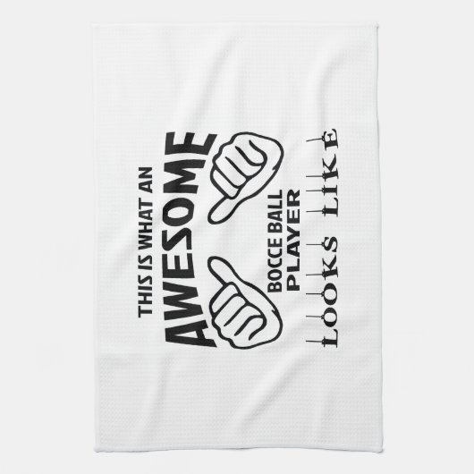 Dit is wat een geweldige Bocce ball speler eruit z Theedoek (Verticaal)