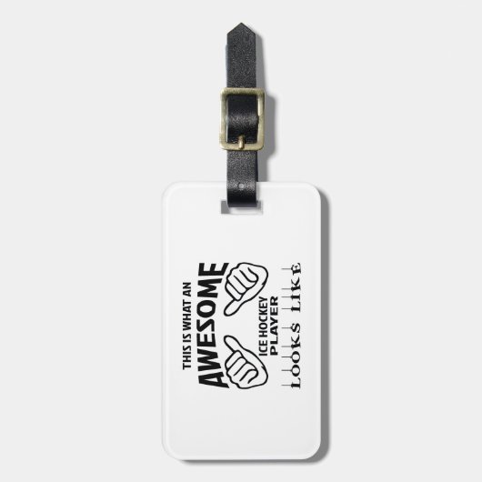 Dit is wat een geweldige Ice Hockey speler eruit z Bagagelabel (Voorkant verticaal)