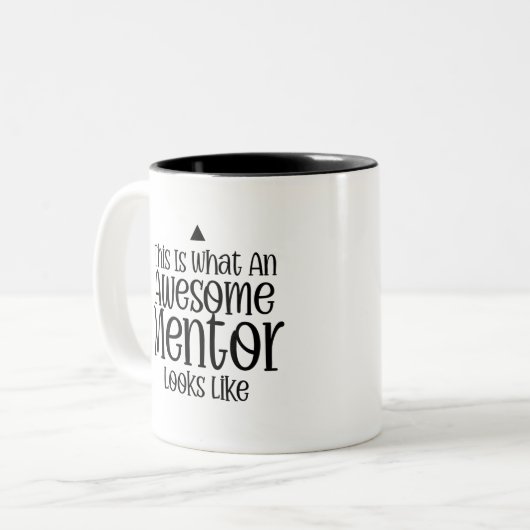 Dit is wat een Geweldige mentor doet Tweekleurige Koffiemok (Voorkant links)