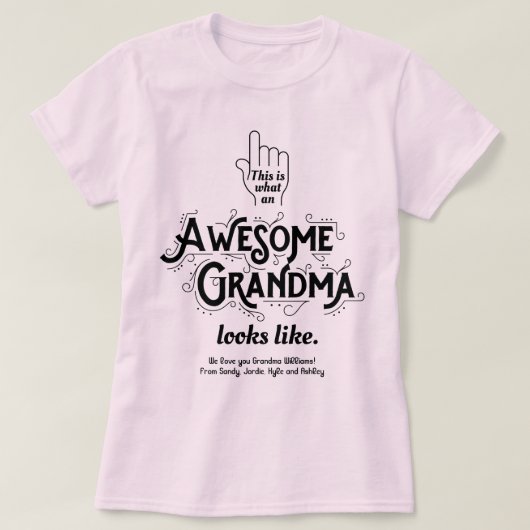 Dit is wat een Geweldige oma op maat ziet T-shirt (Design voorkant)