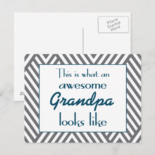Dit is wat een Geweldige Opa als kijkt Briefkaart (Voorkant / Achterkant)