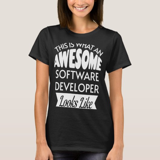 Dit is wat een Geweldige softwareontwikkelaar ziet T-shirt (Voorkant)