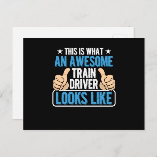 Dit is wat een Geweldige treinbestuurder geeft Briefkaart (Voorkant / Achterkant)