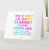 Dit is wat een homo Clarinet Player ziet eruit als Kaart (Achterkant)
