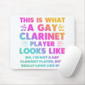 Dit is wat een homo Clarinet Player ziet eruit als Muismat (Met muis)