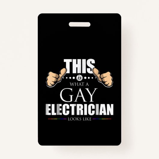 Dit is wat een homoseksuele elektricien er als LGB Badge (Voorkant)