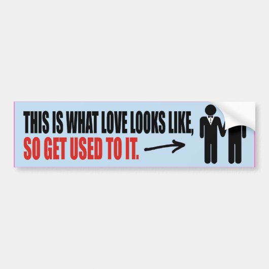 DIT IS WAT LIEFDE ERLUIT HOMO -.png Bumpersticker (Voorkant)