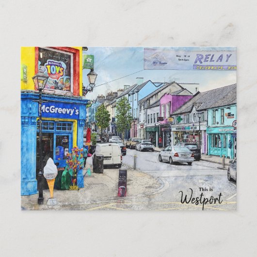 Dit is Westport-Ireland Briefkaart (Voorkant)