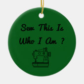 Dit is wie ik ? ben keramisch ornament (Voorkant)