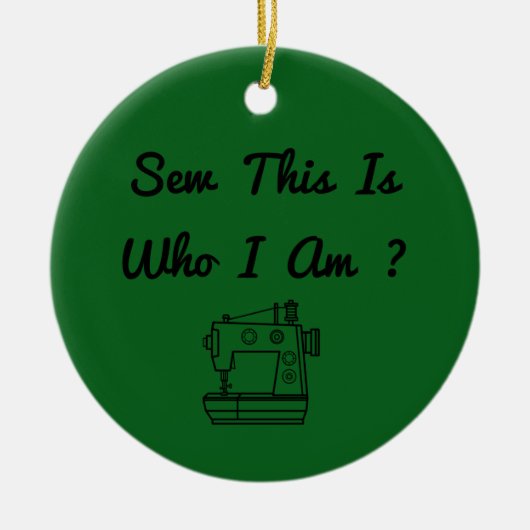 Dit is wie ik ? ben keramisch ornament (Voorkant)