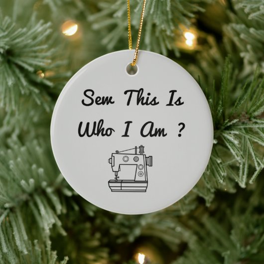 Dit is wie ik ? ben keramisch ornament (Boom)