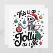 Dit is zo vrolijk als ik krijg Funny Christmas Hum Feestdagenkaart (Voorkant / Achterkant)