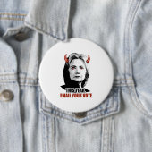 Dit jaar - e-mail je stem - anti-hillary - ronde button 4,0 cm (In situ)