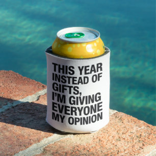 Dit jaar geef ik iedereen in plaats van een cadeau blikjeskoeler